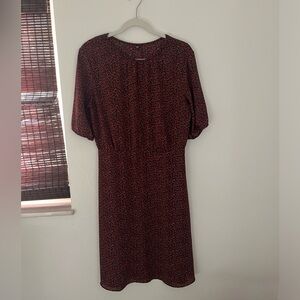 Uniqlo Black and Red Floral Dress